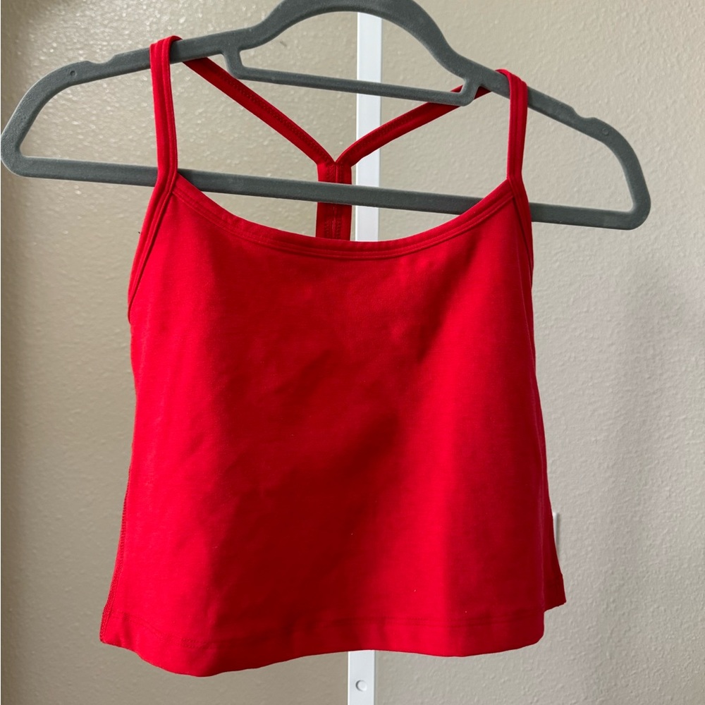 Beyond Yoga Spacedye Slim Racerback Cropped Tank - red